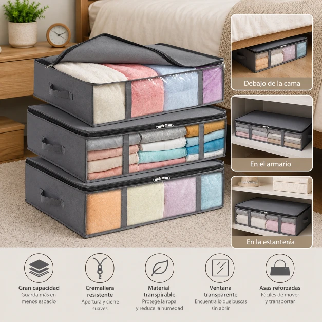 Lifewit Bolsas de Almacenaje para Debajo de la Cama
