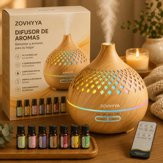 ZOVHYYA Difusor de Aromas 500 ml