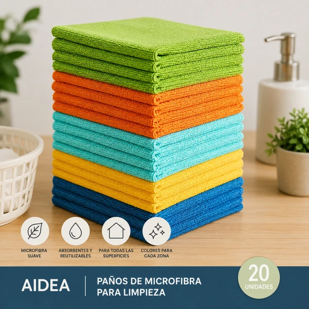 AIDEA Paños de Microfibra para Limpieza