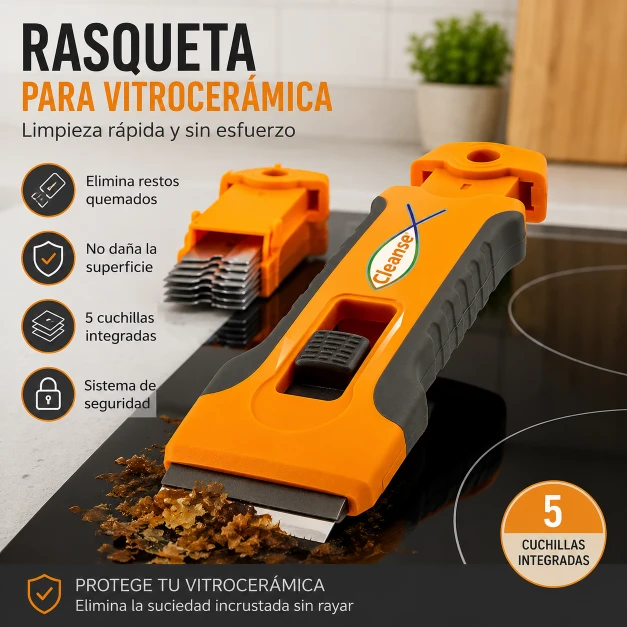 Rasqueta Profesional para Vitrocerámica