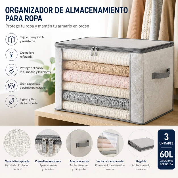 Lifewit Organizador de Almacenamiento para Ropa