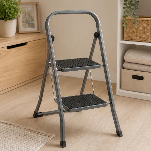 VonHaus Escalera Plegable de 2 Peldaños