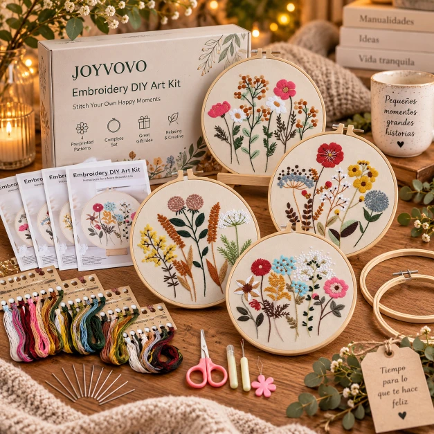 JOYVOVO Kit de Bordado para Principiantes