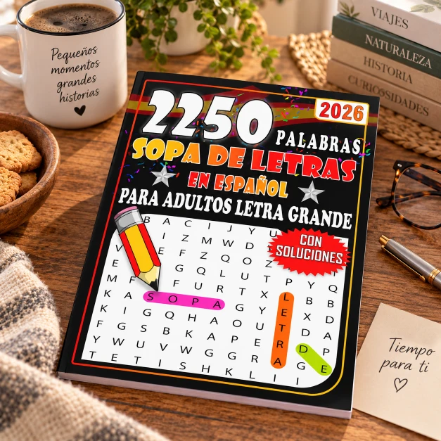 Sopas de Letras para Adultos – Letra Grande
