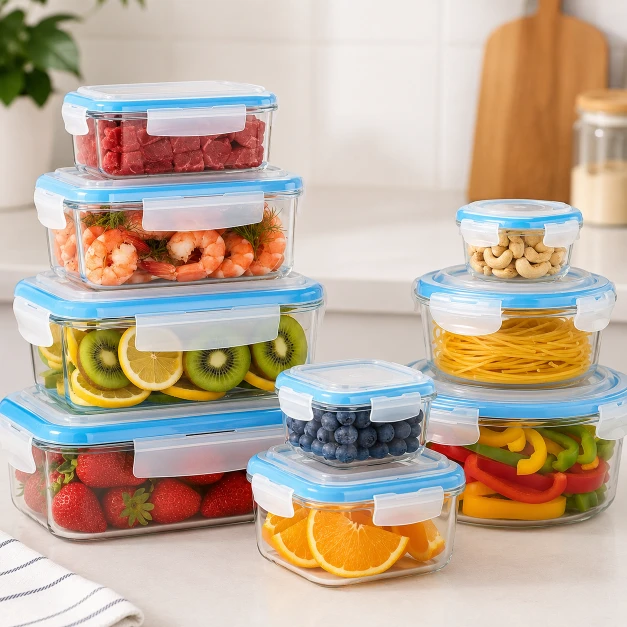KICHLY Recipientes de Vidrio para Alimentos – Pack de 9