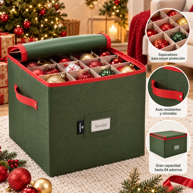 Organizador para Adornos de Navidad con Separadores