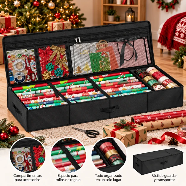 LAMUNI Organizador para Papel de Regalo
